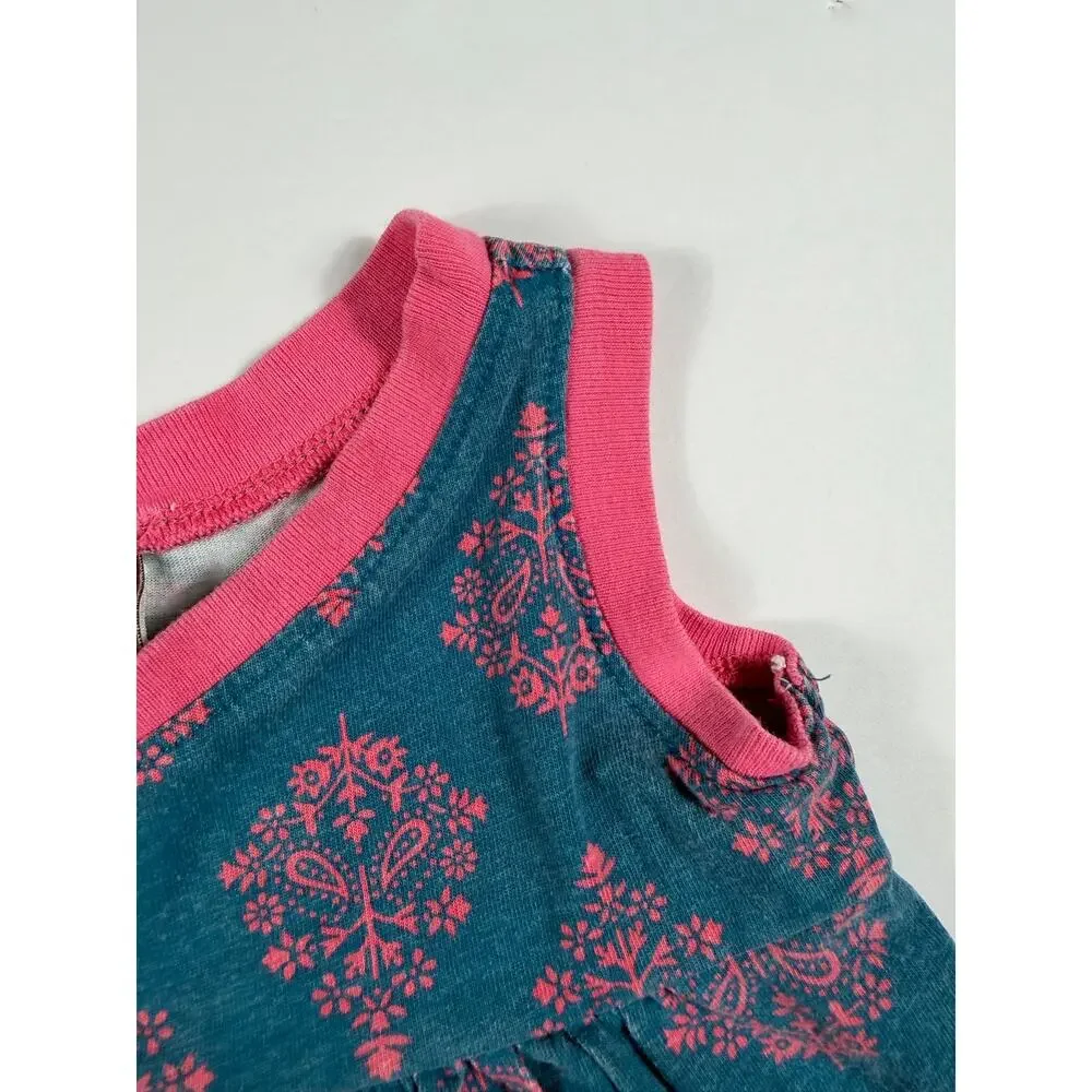 Tea Collection Pink Paisley Print Sleeveless Dress Size 6-12 Months
